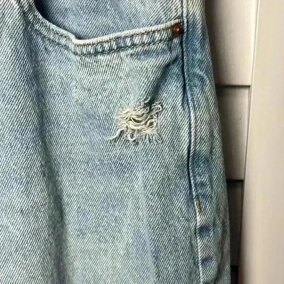 PacSun Distressed Ripped Knee Dad Jeans Size 27 Light Wash - Picture 5 of 11